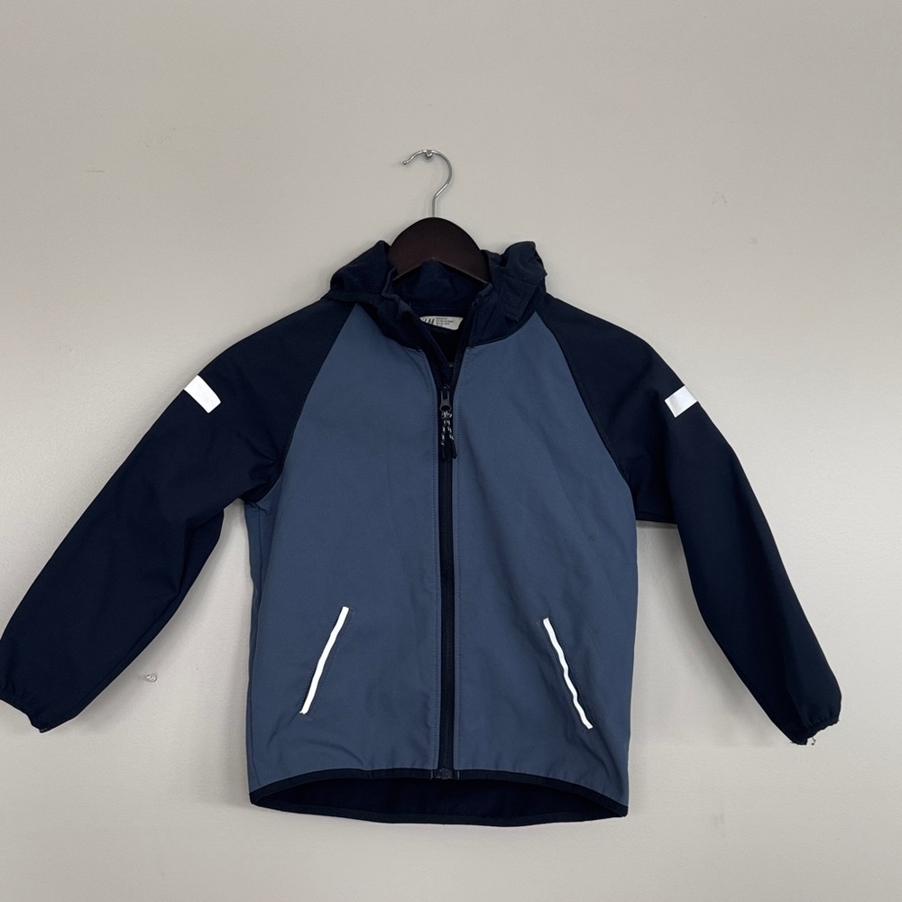 Kids H&M Navy and Gray Raincoat